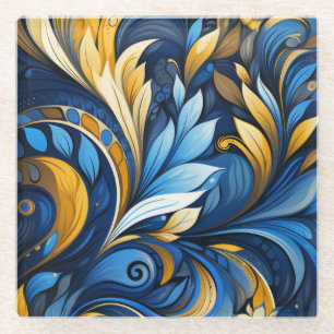 Posavasos De Vidrio Motivos del arte popular ucraniano