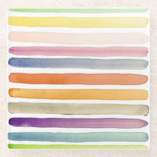 Posavasos De Vidrio Movimientos pintados a mano del cepillo de la