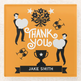 Posavasos De Vidrio Muchas Gracias