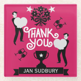 Posavasos De Vidrio Muchas Gracias