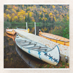 Posavasos De Vidrio Muelle de Rivière Jacques-Cartier el   Rabaskas