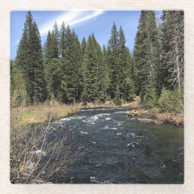 Posavasos De Vidrio Muir Creek, Oregón (Anverso)