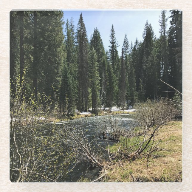 Posavasos De Vidrio Muir Creek, Oregón (Anverso)