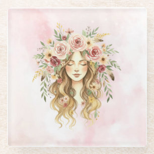 Posavasos De Vidrio Mujer