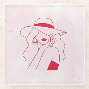 Posavasos De Vidrio Mujer