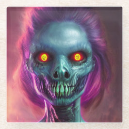 Posavasos De Vidrio Mujer aterradora