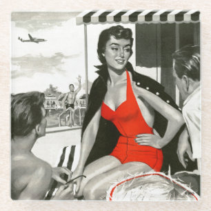 Posavasos De Vidrio Mujer candente