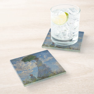 Posavasos De Vidrio Mujer con un Parasol de Claude Monet Arte Fino