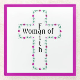 Posavasos De Vidrio Mujer de fe