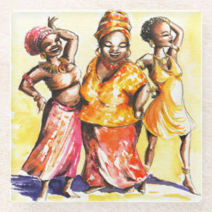 Posavasos De Vidrio Mujeres del baile