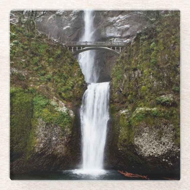 Posavasos De Vidrio Multnomah baja en la garganta de Columbia (Anverso)