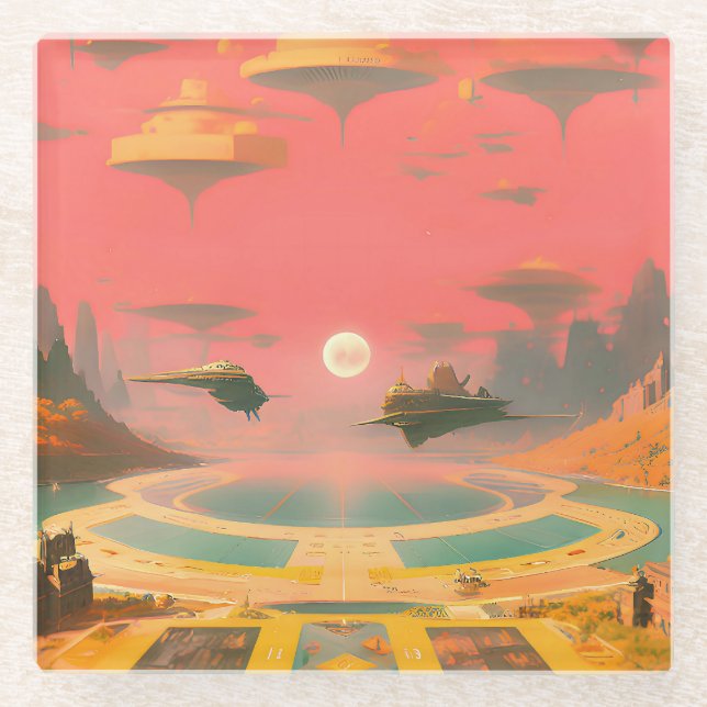 Posavasos De Vidrio Mundo de sueños (Anverso)