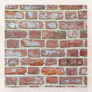 Posavasos De Vidrio Muro de ladrillo antiguo