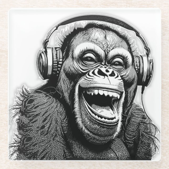 Posavasos De Vidrio Music Ape (Anverso)