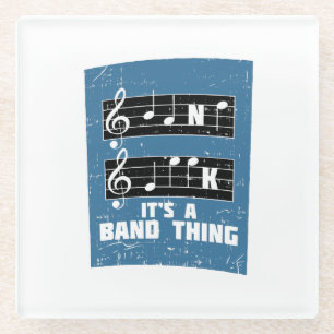 Posavasos De Vidrio Música - Es Cosa de una Banda