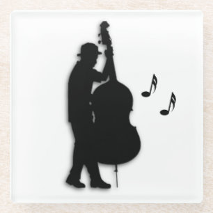 Posavasos De Vidrio Músico de Bass Player