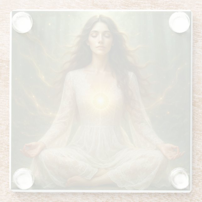 Posavasos De Vidrio Mystik Woman – Glasuntersetzer aus Glas (Reverso)