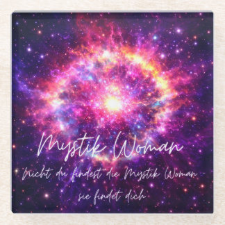 Posavasos De Vidrio Mystik Woman Glasuntersetzer – Galaktisch schön