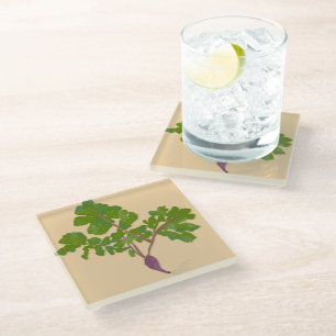 Posavasos De Vidrio Nabos De Jardinero Rábano Plantas Coaster
