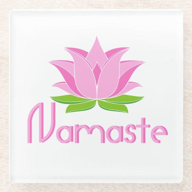 Posavasos De Vidrio Namaste (Anverso)