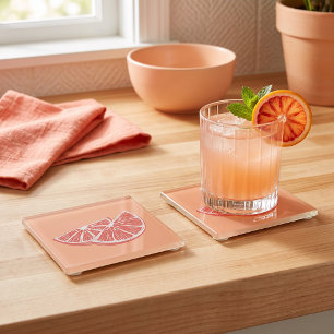 Posavasos De Vidrio Naranja