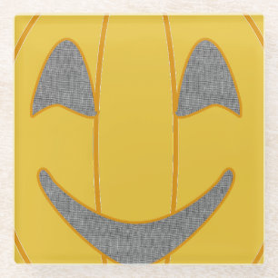 Posavasos De Vidrio Naranja de Halloween de diseño de vestimenta de ca