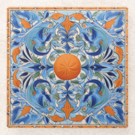 Posavasos De Vidrio Naranja Grove