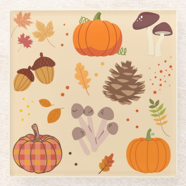 Posavasos De Vidrio Naturaleza de otoño (Anverso)