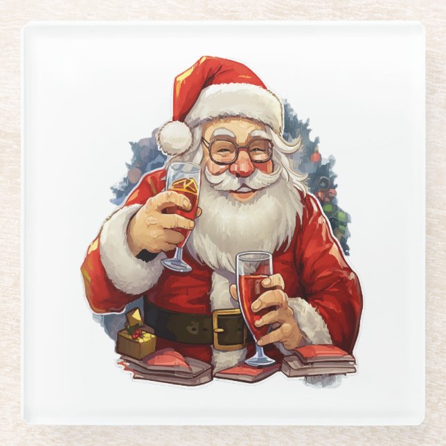 Posavasos De Vidrio Navidad (Anverso)