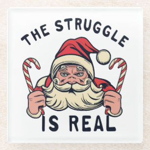 Posavasos De Vidrio Navidad blanca, LA LUCHA ES REAL