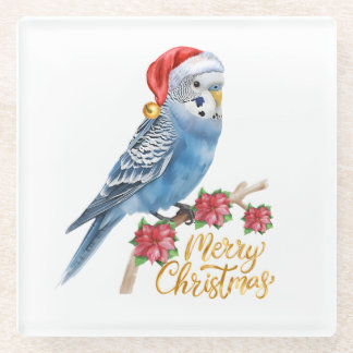 Posavasos De Vidrio Navidad de periquito