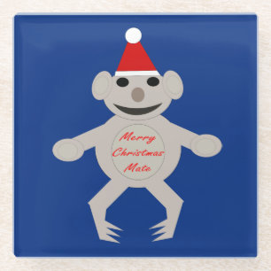 Posavasos De Vidrio Navidades australianos Koala Bear Glass Coaster