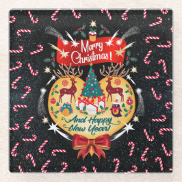 Posavasos De Vidrio Navidades Candies