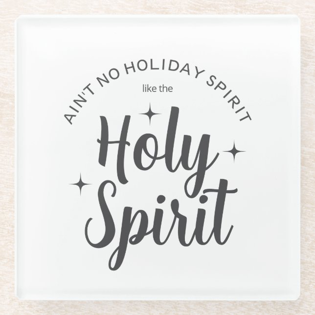 Posavasos De Vidrio Navidades cristianos del Espíritu Santo de Navidad (Anverso)