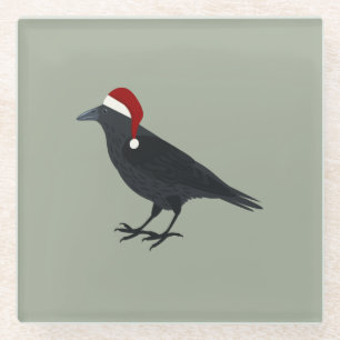Posavasos De Vidrio Navidades Crow