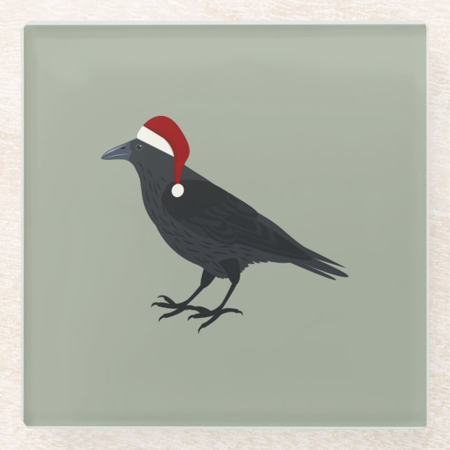 Posavasos De Vidrio Navidades Crow (Anverso)