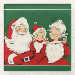 Posavasos De Vidrio Navidades de la Familia Santa Vieja