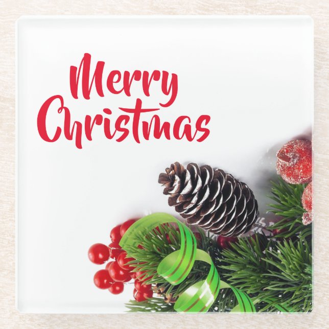 Posavasos De Vidrio Navidades de país (Anverso)