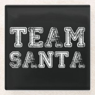 Posavasos De Vidrio Navidades de Team Santa Funny