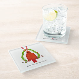 Posavasos De Vidrio Navidades del Cardenal Grumpy
