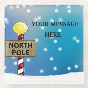 Posavasos De Vidrio Navidades del Polo Norte