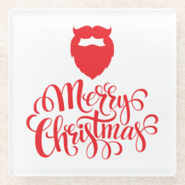 Posavasos De Vidrio Navidades diseñan barba Santa