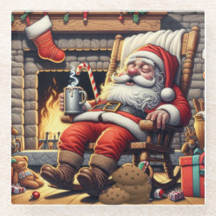 Posavasos De Vidrio Navidades durmientes de Santa María