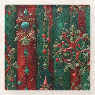 Posavasos De Vidrio Navidades góticos Glass Coaster