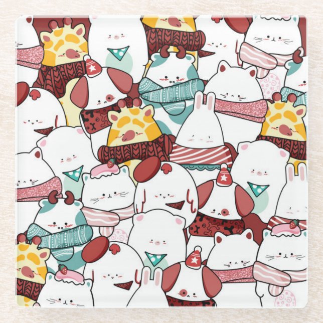 Posavasos De Vidrio Navidades inteligentes (Anverso)