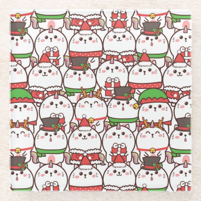 Posavasos De Vidrio Navidades inteligentes (Anverso)