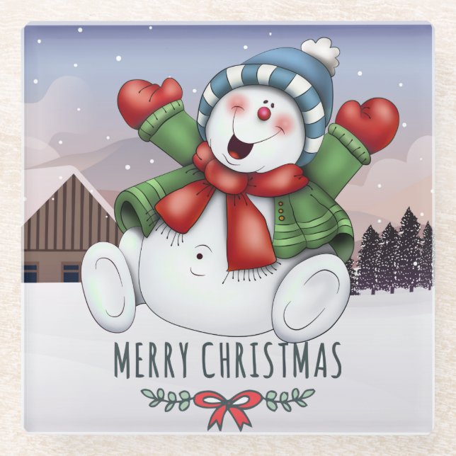 Posavasos De Vidrio Navidades inteligentes (Anverso)