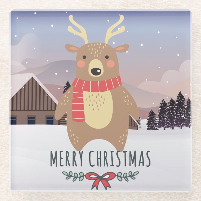 Posavasos De Vidrio Navidades inteligentes (Anverso)