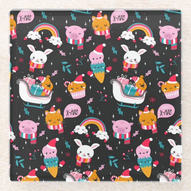 Posavasos De Vidrio Navidades inteligentes (Anverso)