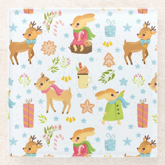 Posavasos De Vidrio Navidades inteligentes (Anverso)